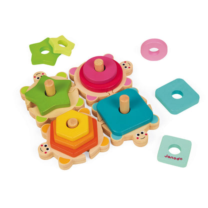 Janod I Wood Stackable Turtles
