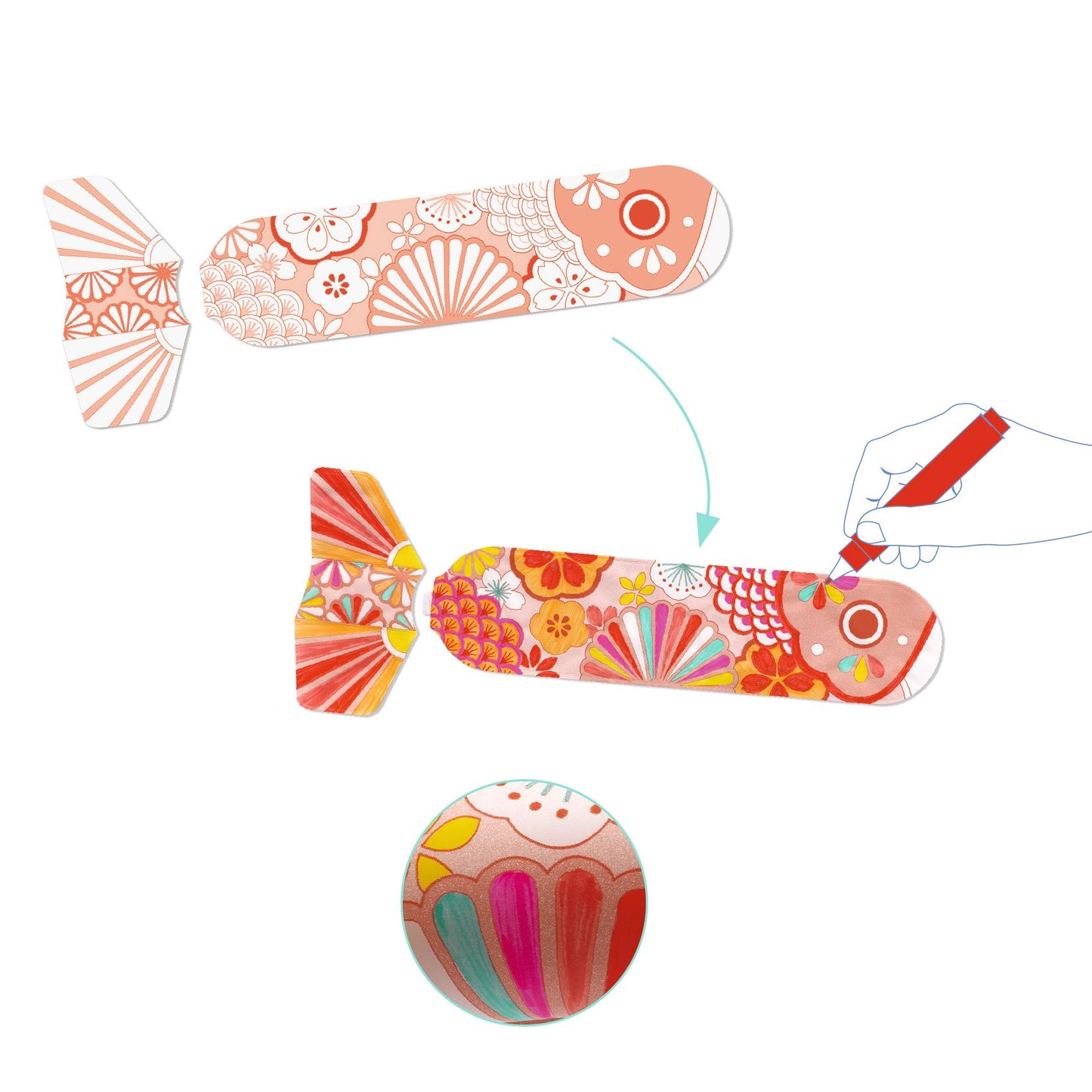 Djeco DIY Flying Fish to Colour In Koinobori
