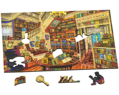 Wentworth Wooden Puzzles Wish Upon a Bookshop - Mega 500 Pieces