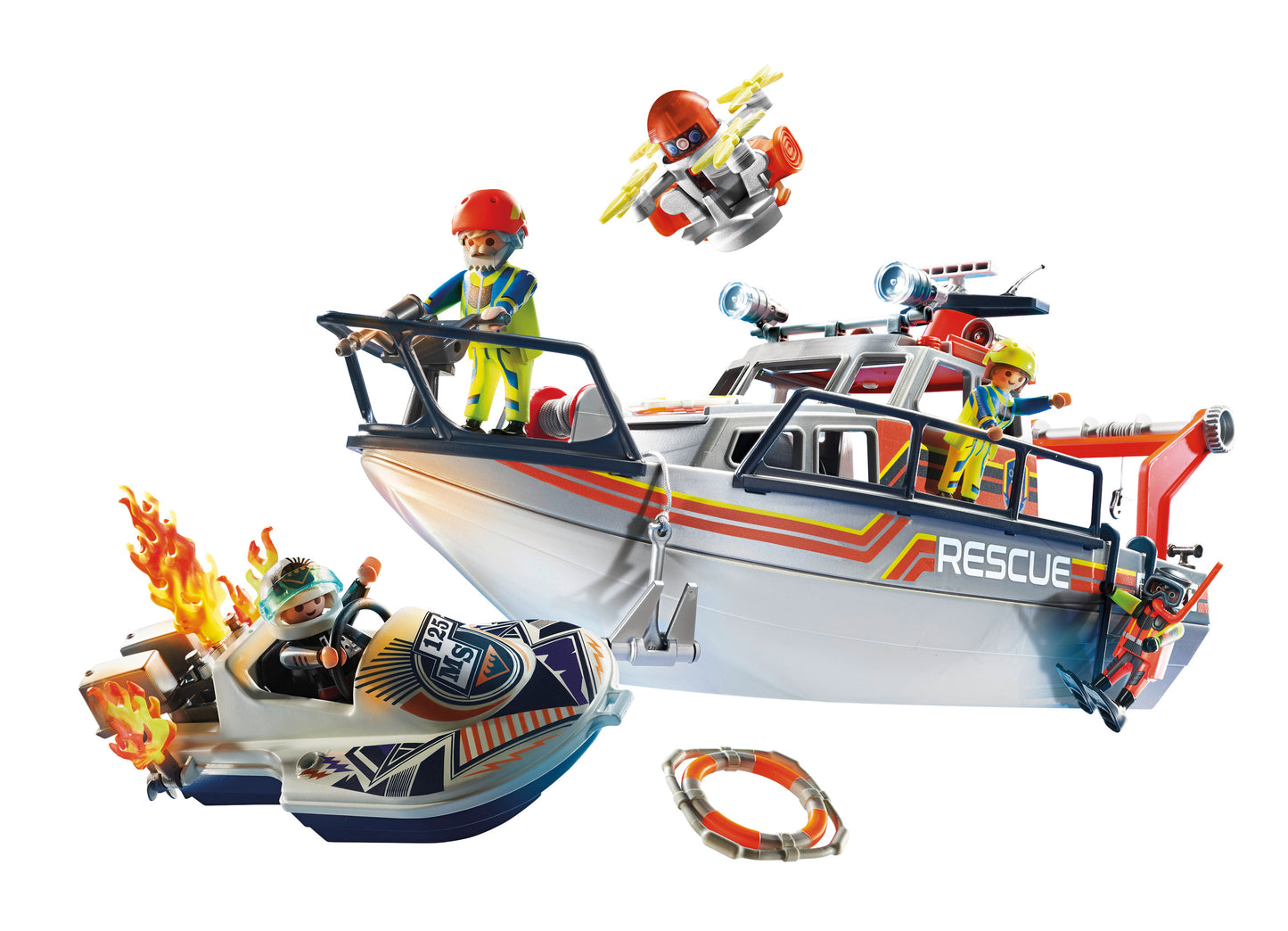 Playmobil 70140 City Action Sea Rescue Fire Rescue with Personal Watercraft