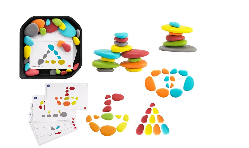 EDX Education Fun Play Rainbow Pebbles