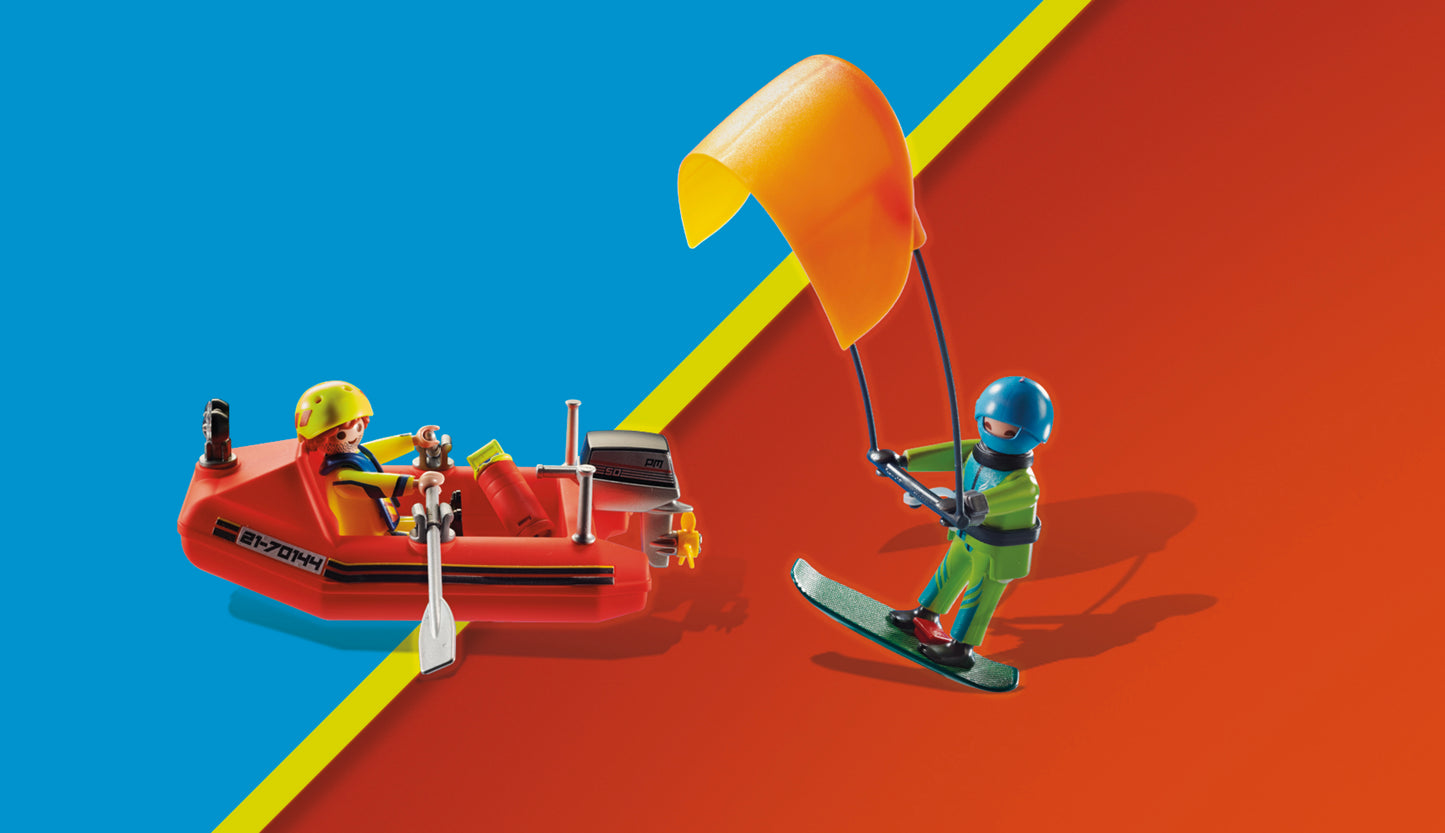 Playmobil 70144 City Action Sea Rescue Kitesurfer Rescue with Speedboat