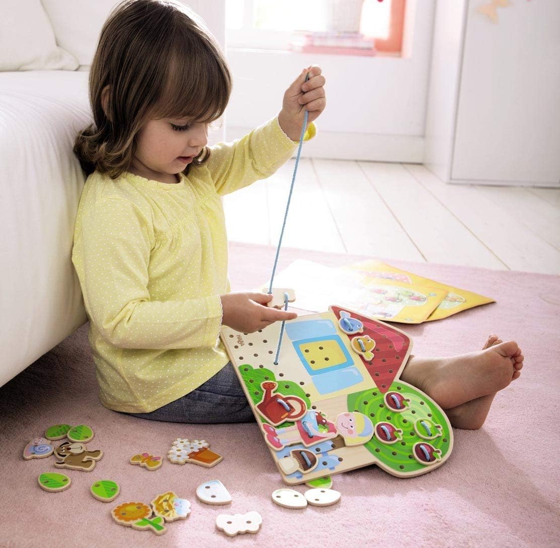 Haba Threading Game Gretas Garden House