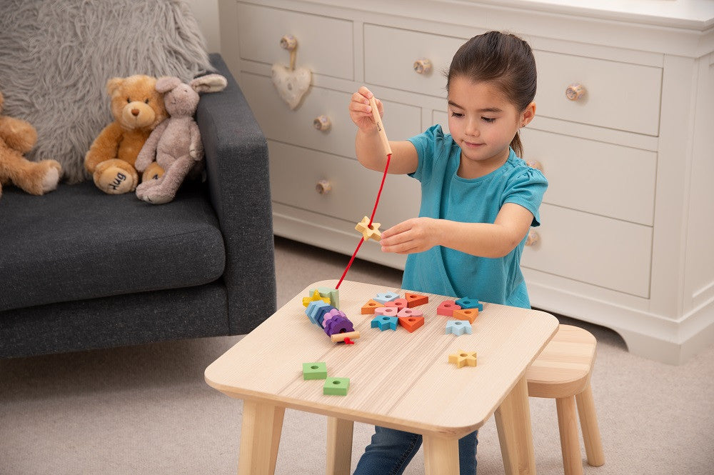 TickiT Rainbow Wooden Lacing Shapes