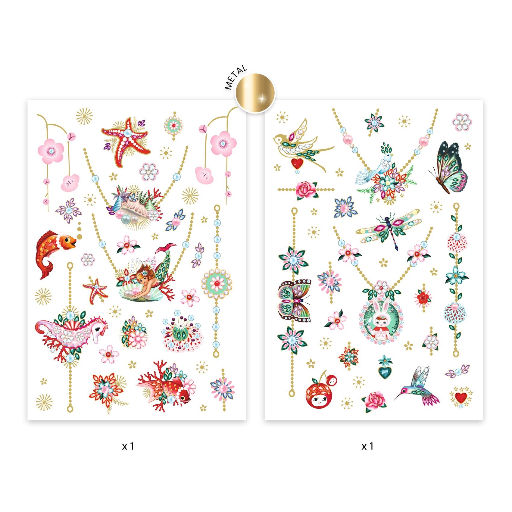 Djeco Fiona's Jewels Temporary Tattoos