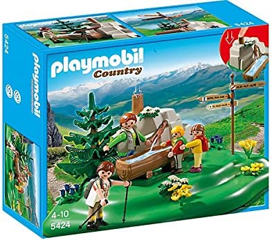 Playmobil 5424 Backpacker Family at Mountain Spring