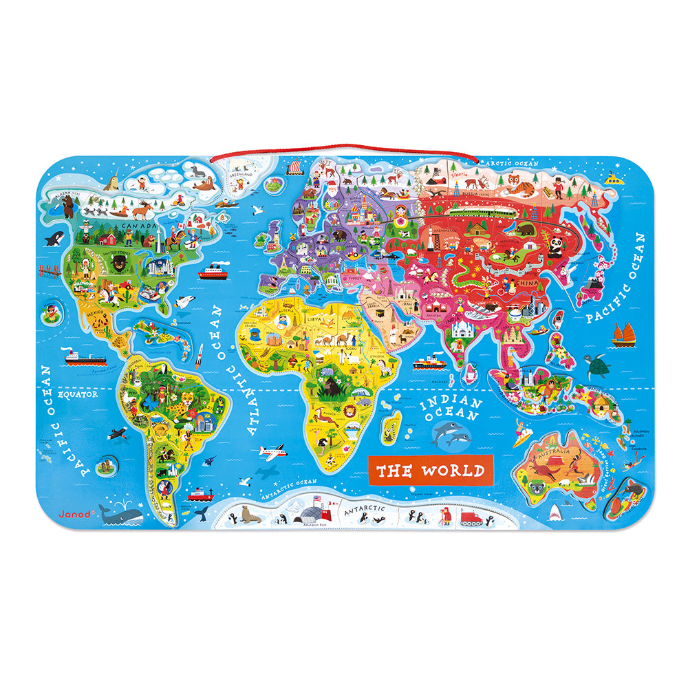 Janod Magnetic World Map - English Version