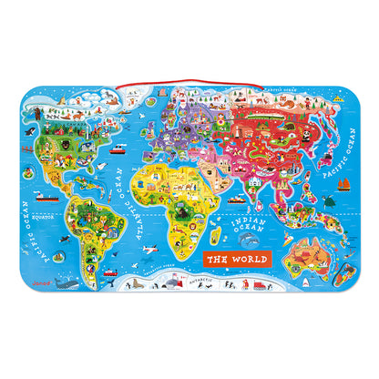 Janod Magnetic World Map - English Version