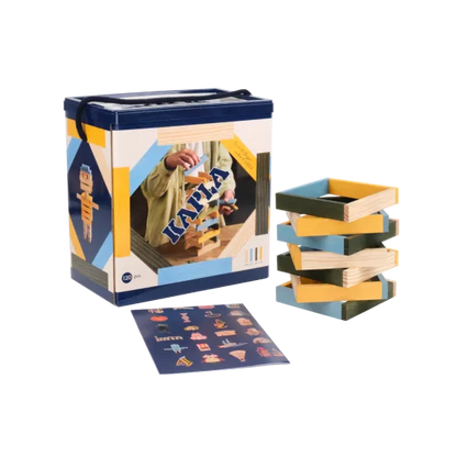 Kapla Box 120 Light Blue, Yellow and Geen