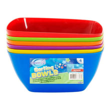 Clever Kidz Pkt6 Sorting Bowls Square Asst Colours