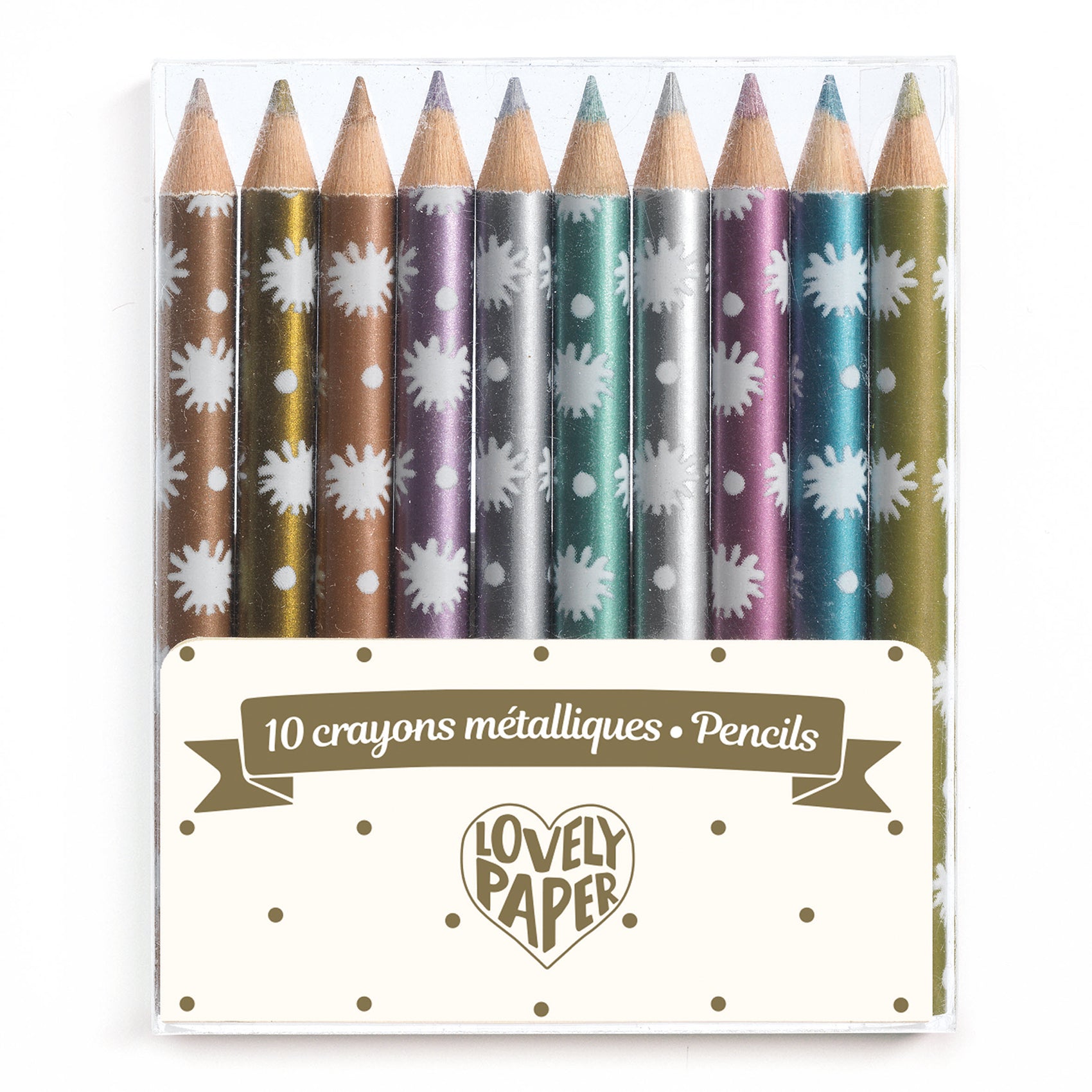 Djeco10 Mini Metallic Pencils