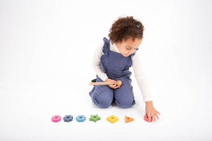 TickiT Rainbow Wooden Shape Twister