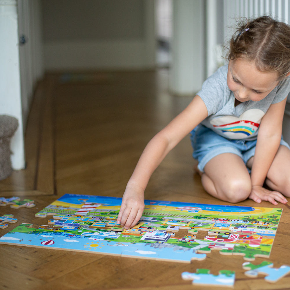 BigJigs Transport Town Floor Puzzle