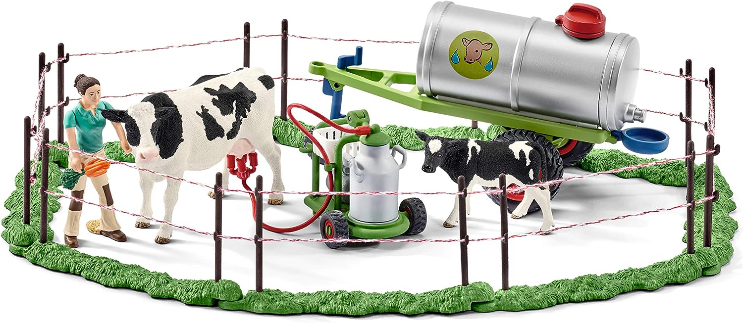 Schleich Farm World Cow Family on the Pasture