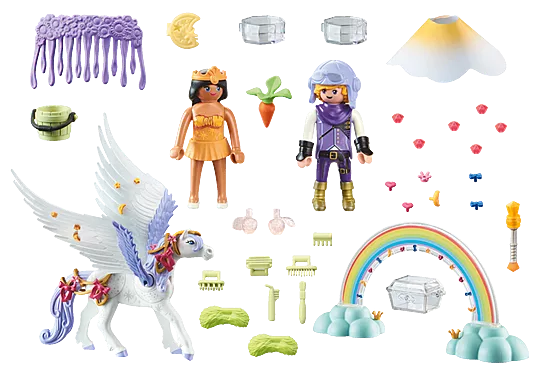Playmobil 71361 Princess Magic Rainbow Pegasus with Rainbow in the Clouds
