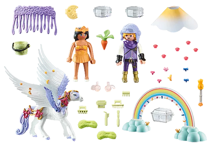 Playmobil 71361 Princess Magic Rainbow Pegasus with Rainbow in the Clouds
