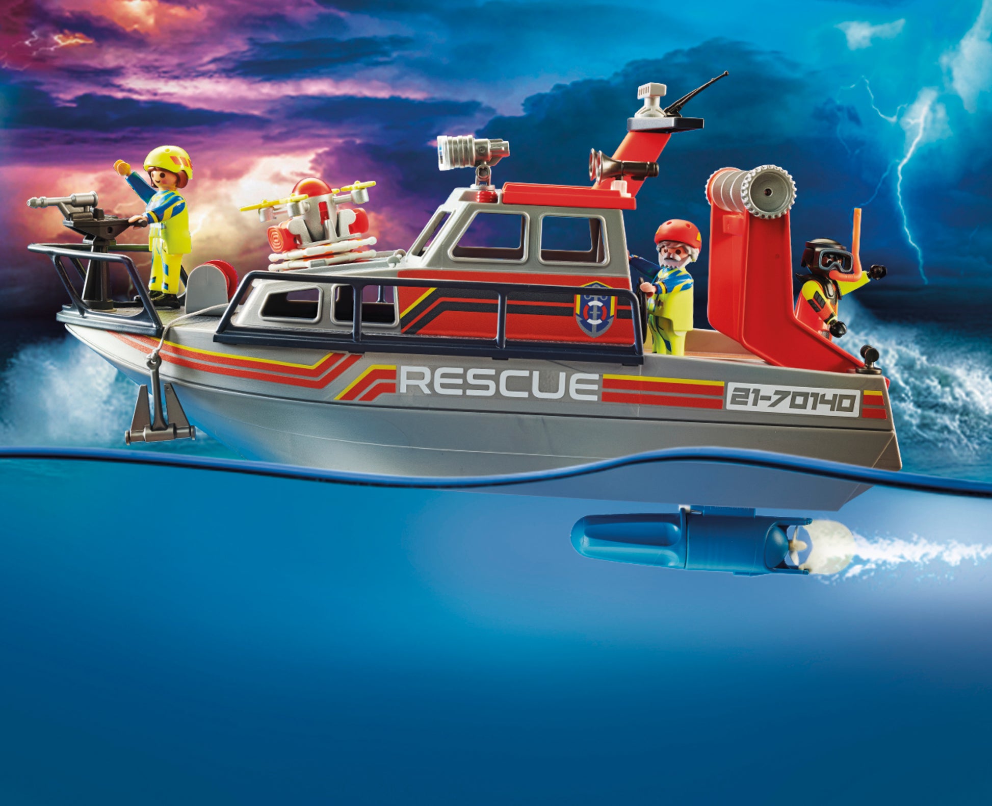 Playmobil 70140 City Action Sea Rescue Fire Rescue with Personal Watercraft