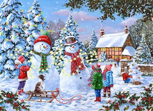 The House Of Puzzles Glow In The Snow 1000 Piece Jigsaw