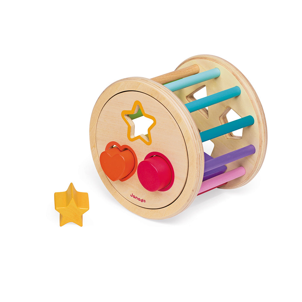 Janod I Wood Shape Sorter Drum