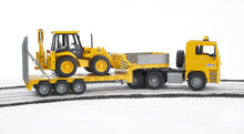 Bruder Man TGA Low Loader W/Backhoe Loader