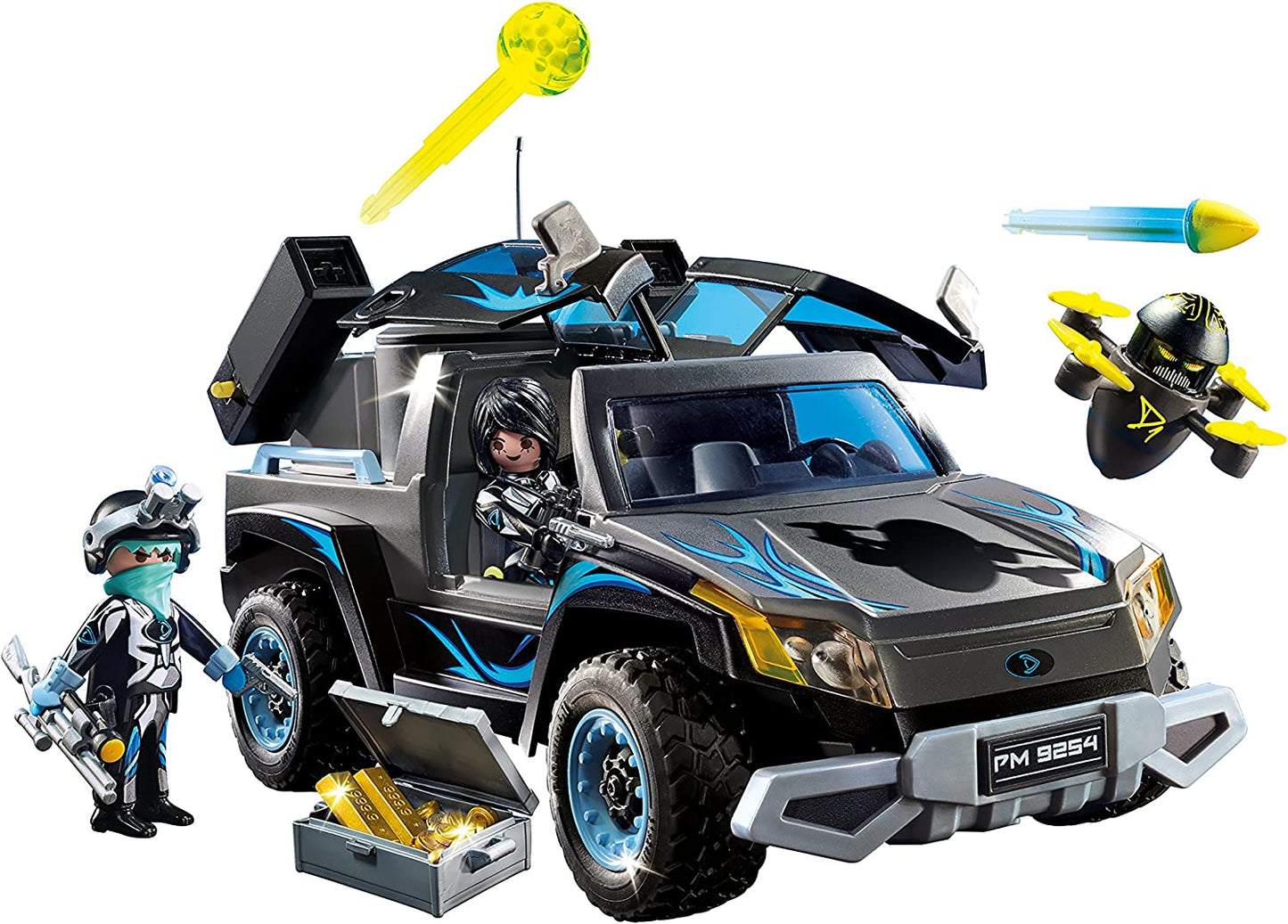 Playmobil 9254 Top Agents Dr. Drone's Pickup with Firing Weapons (D)