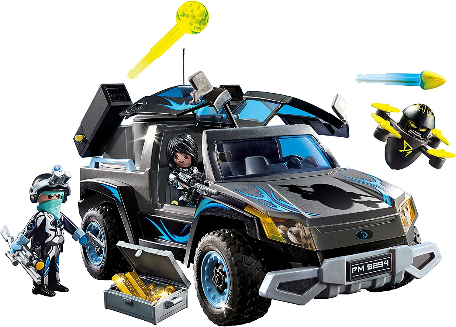 Playmobil 9254 Top Agents Dr. Drone's Pickup with Firing Weapons (D)