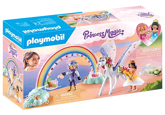 Playmobil 71361 Princess Magic Rainbow Pegasus with Rainbow in the Clouds