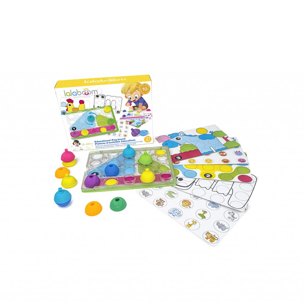 Lalaboom Peg Board With 20 Pcs Beads