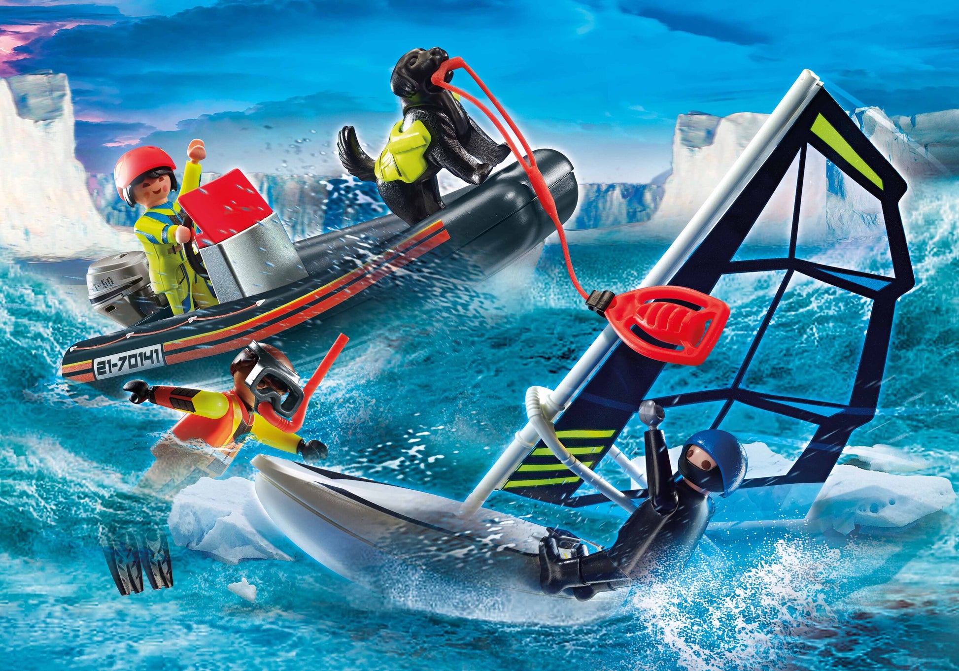 Playmobil 70141 City Action Sea Rescue Water Rescue with Dog