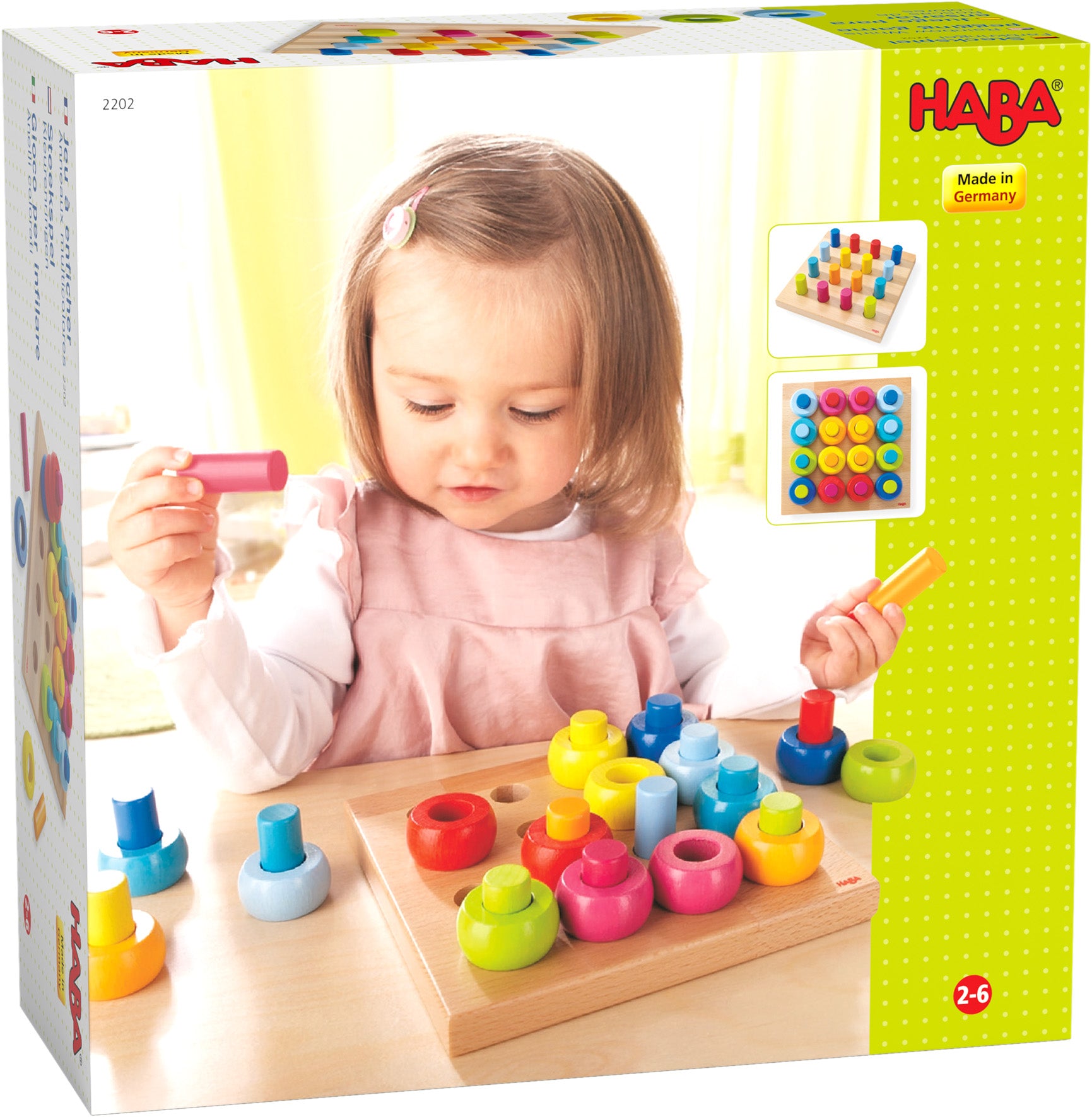 Haba Pegging Game Rainbow Whirls