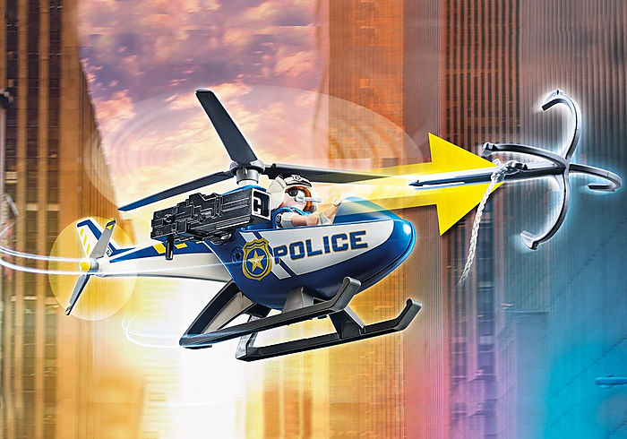 Playmobil 70575 City Action Police Helicopter Pursuit with Runaway Van