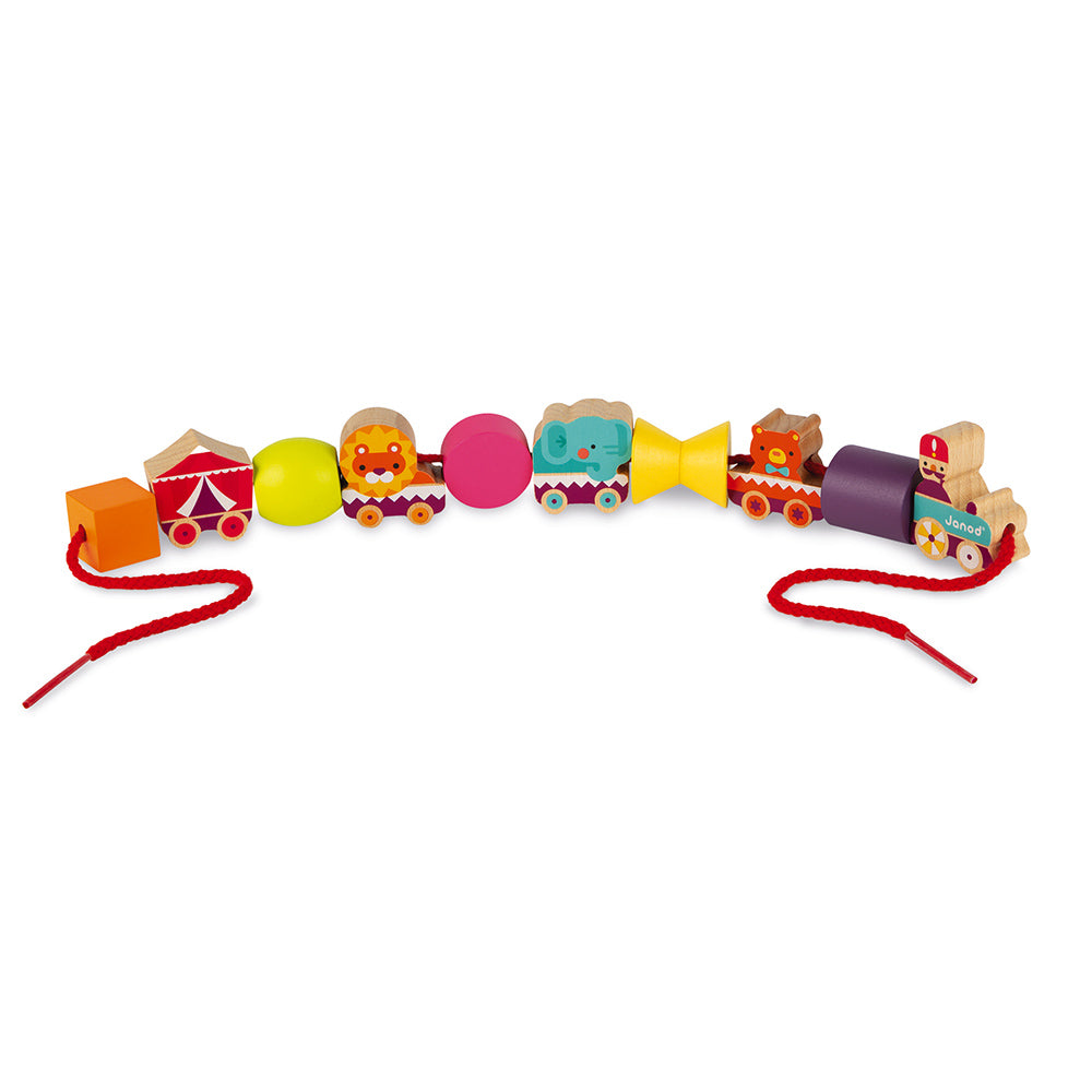 Janod Stringable Circus-Themed Beads