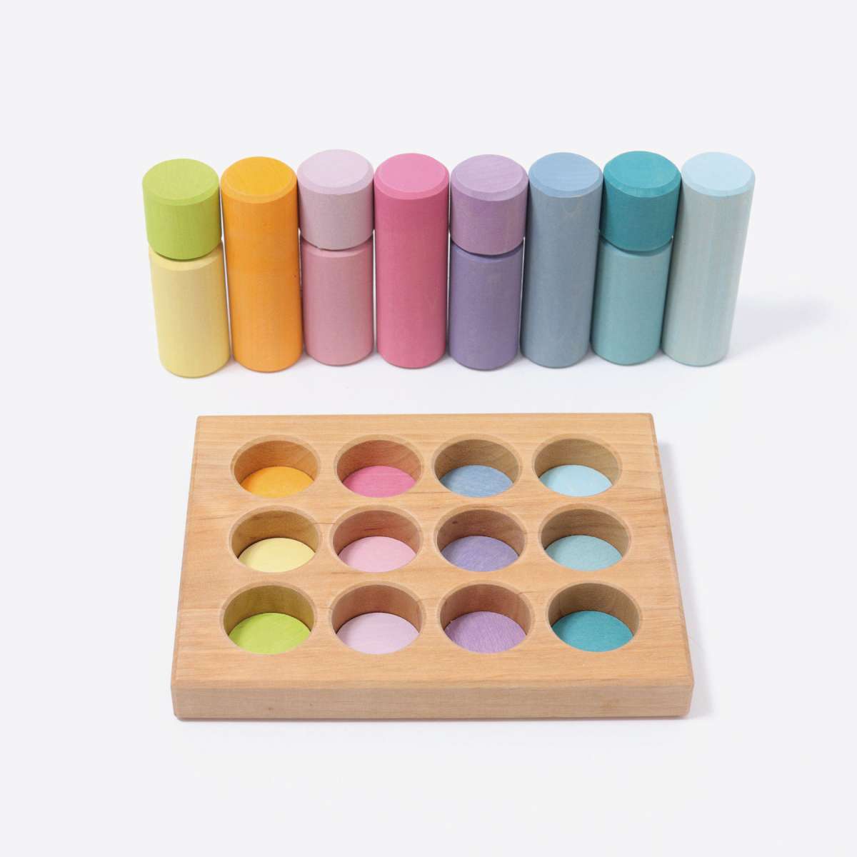 Grimms Stacking Game Small Pastel Rollers