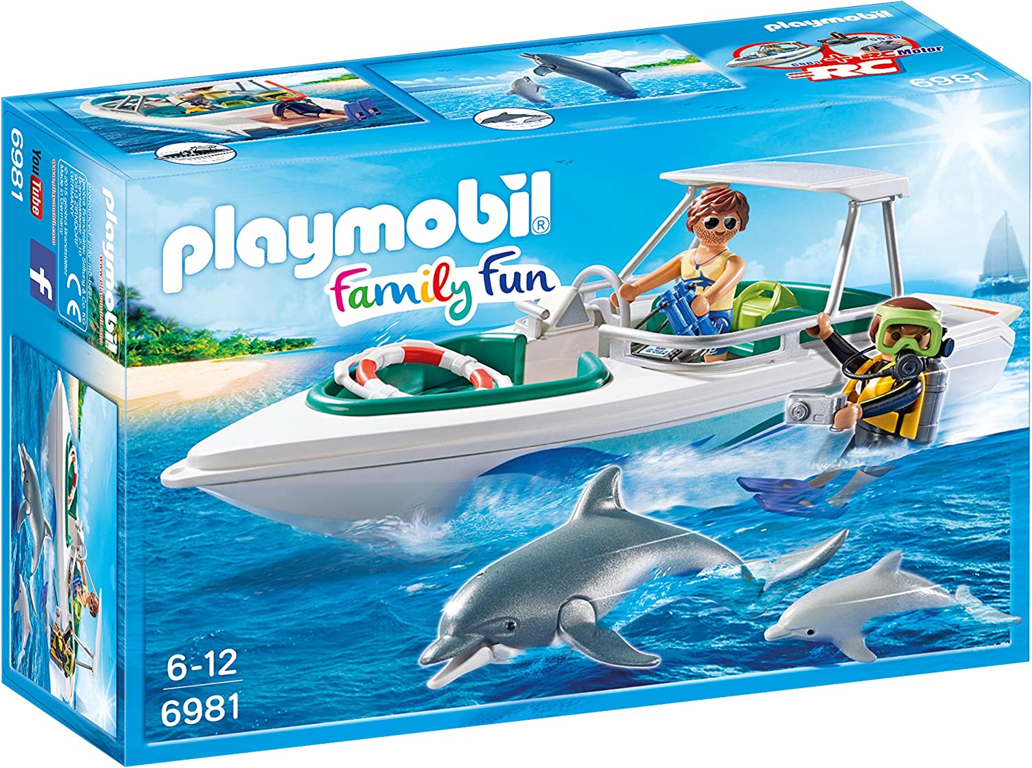 Playmobil 6981 Family Fun Diving Trip with Floating Speedboat