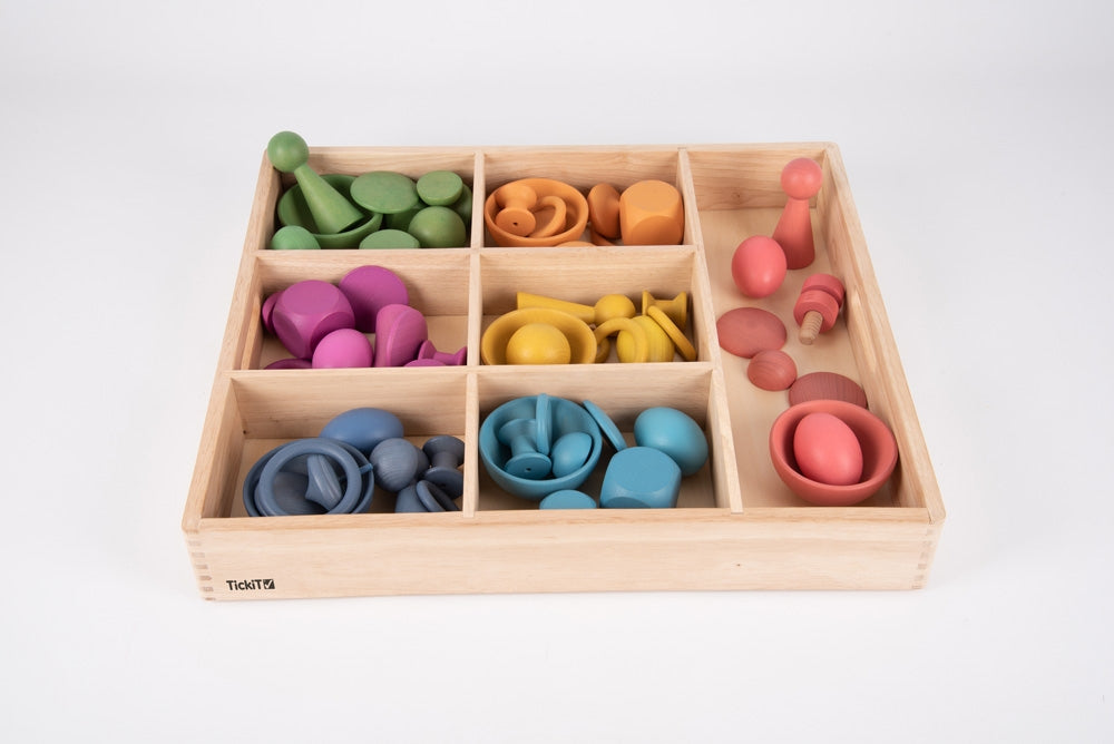 TickiT Wooden Sorting Tray - 7 Way