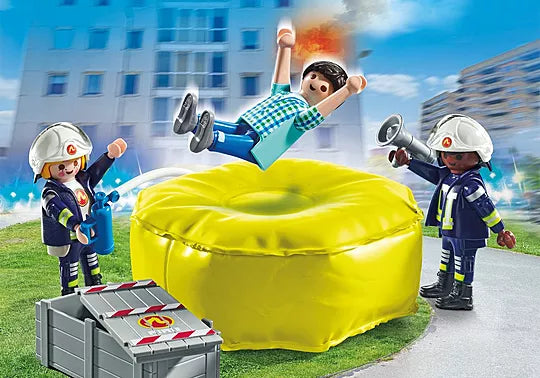 Playmobil 71465 Action Heroes: Firefighters with Air Pillow
