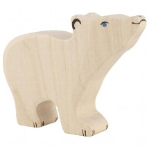 Holztiger Polar Bear, Small, Head Raised