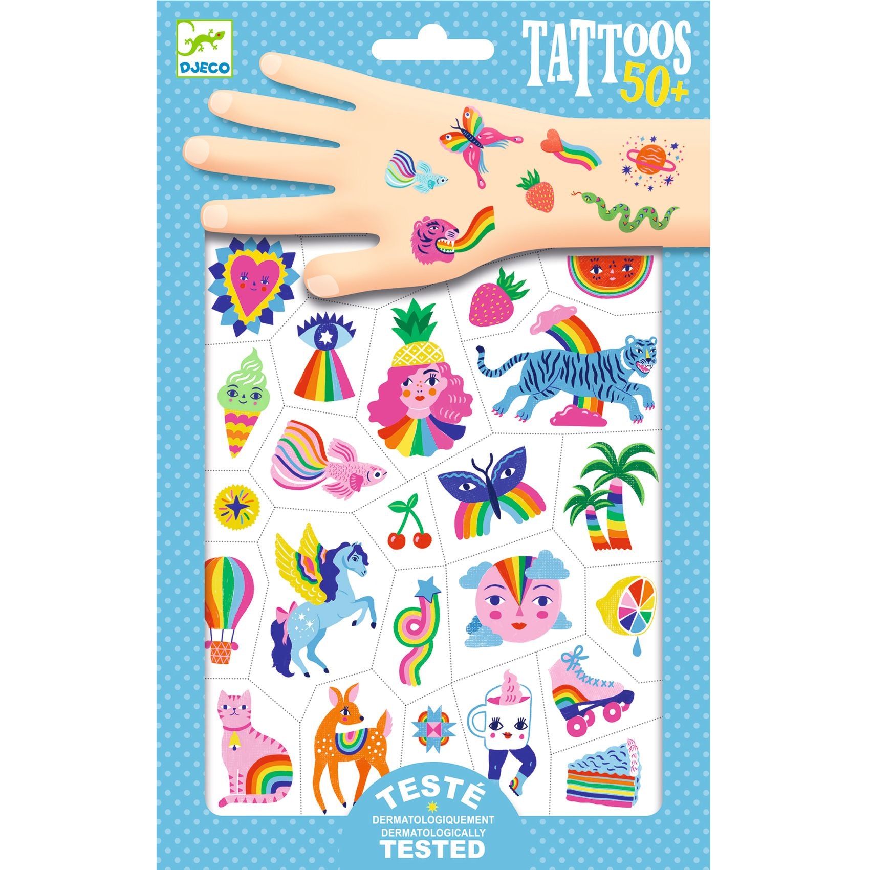 Djeco Rainbow Temporary Tattoos