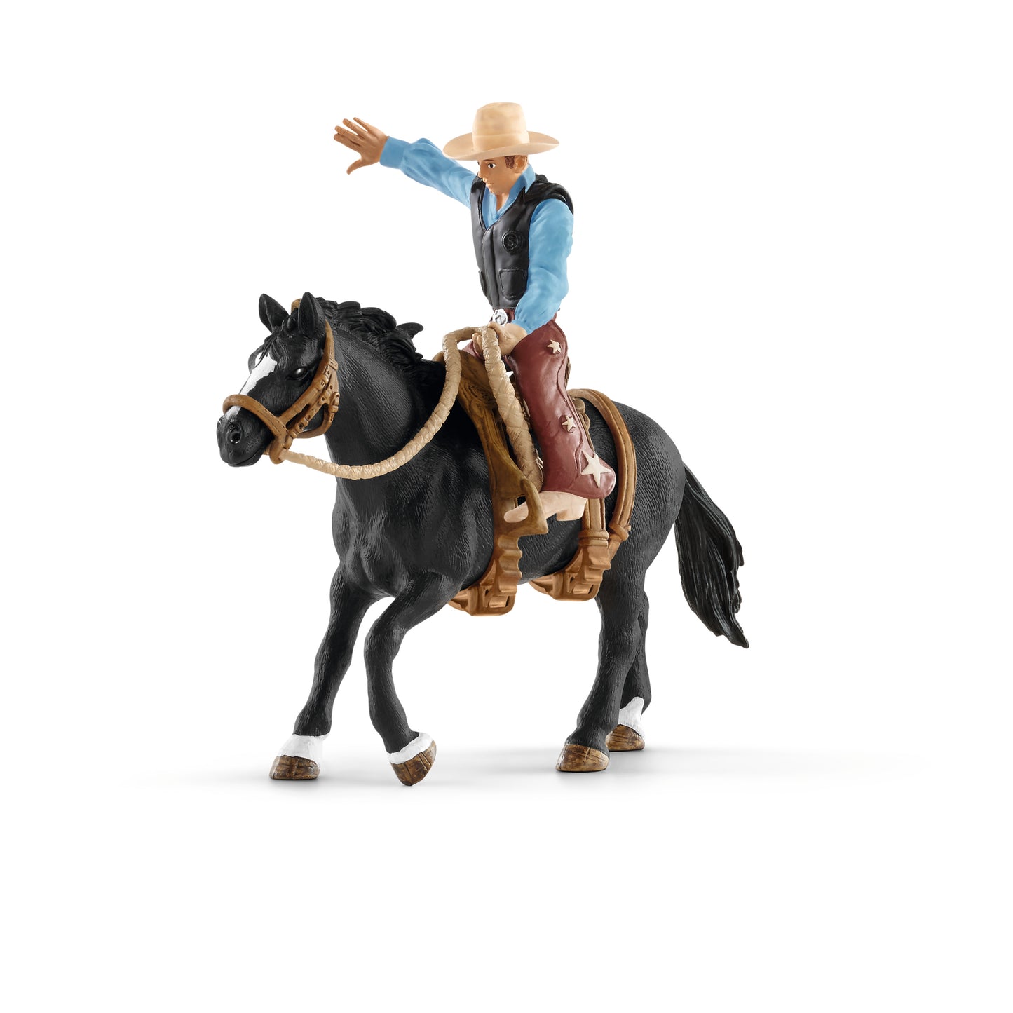 SCHLEICH 41416 SADDLE BRONC RIDING WITH COWBOY