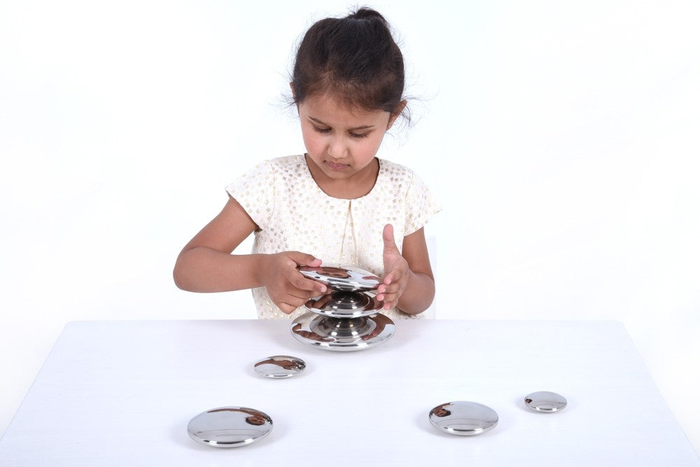 TickiT Sensory Reflective Silver Buttons - Pk7