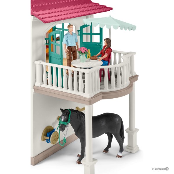 SCHLEICH 42416 LARGE HORSE STABLE WITH HOUSE AND STABLE