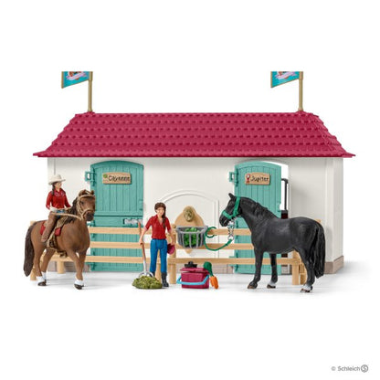SCHLEICH 42416 LARGE HORSE STABLE WITH HOUSE AND STABLE