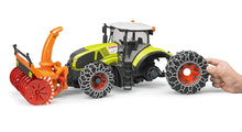 Bruder Class Axion 950 with snow chains and snow blower
