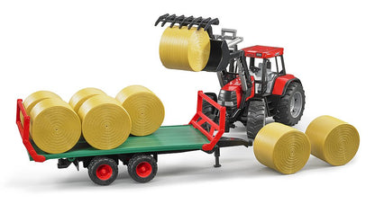 Bruder Bale transport trailer with 8 round bales