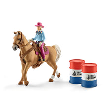 SCHLEICH 41417 BARREL RACING WITH COWGIRL