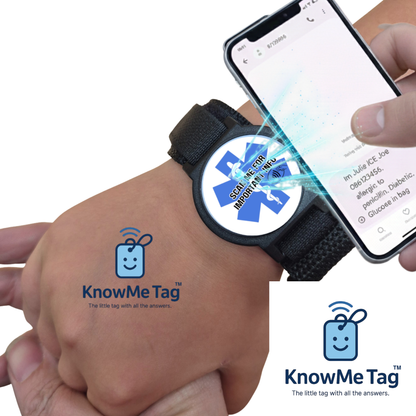 KnowMe Tag™ Velcro Adjustable Bracelet - Medical