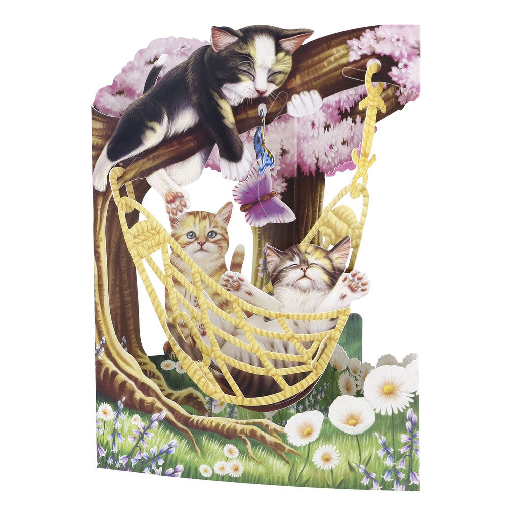 Santoro Cats In A Hammock Swing Card